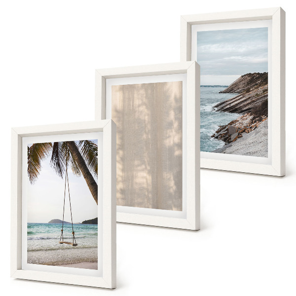 Juego de 3 cuadros decorativos Playa de verano y vistas al mar paisajes de verano