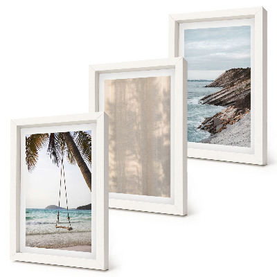 Juego de 3 cuadros decorativos Playa de verano y vistas al mar paisajes de verano