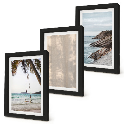 Juego de 3 cuadros decorativos Playa de verano y vistas al mar paisajes de verano