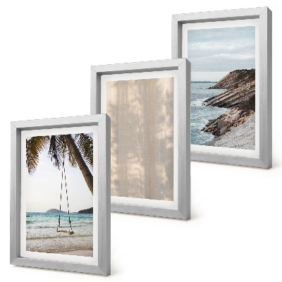 Juego de 3 cuadros decorativos Playa de verano y vistas al mar paisajes de verano