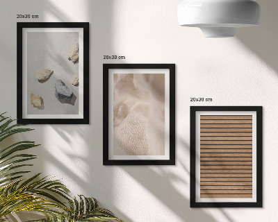 Juego de 3 cuadros decorativos Piedras, madera, tela, diversas texturas