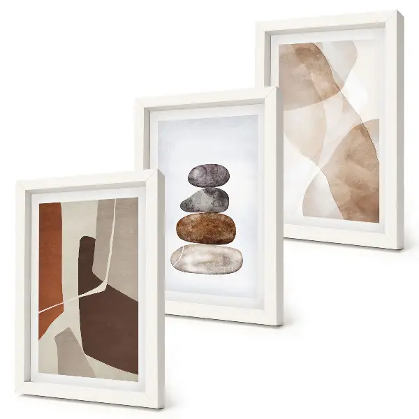Tríptico de pintura abstracta decoraciones modernas enmarcadas