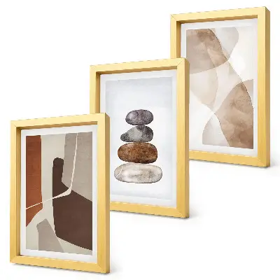 Tríptico de pintura abstracta decoraciones modernas enmarcadas