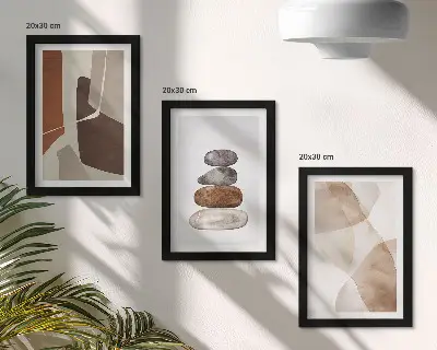 Tríptico de pintura abstracta decoraciones modernas enmarcadas