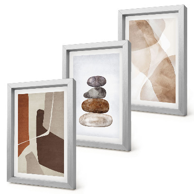 Tríptico enmarcado Pintura abstracta, decoraciones modernas