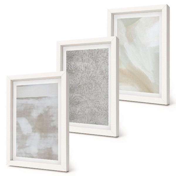 Juego de 3 cuadros decorativos Abstracción en el diseño, texturas de pintura moderna