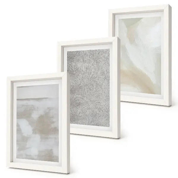 Juego de 3 cuadros decorativos con diseño abstracto de texturas de pintura moderna