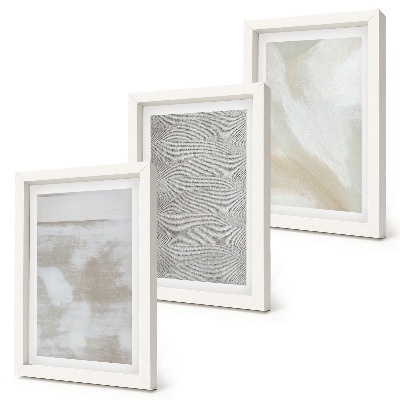 Juego de 3 cuadros decorativos Abstracción en el diseño, texturas de pintura moderna