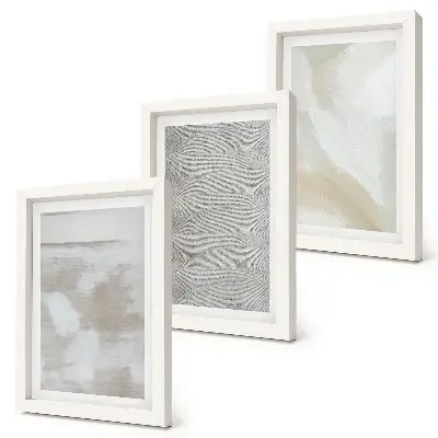 Juego de 3 cuadros decorativos con diseño abstracto de texturas de pintura moderna