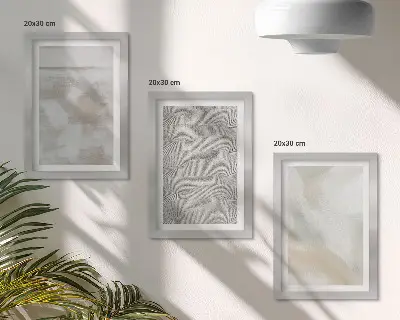 Juego de 3 cuadros decorativos con diseño abstracto de texturas de pintura moderna