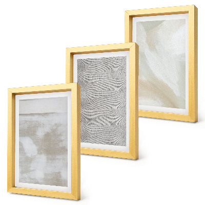 Juego de 3 cuadros decorativos Abstracción en el diseño, texturas de pintura moderna