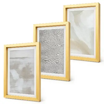 Juego de 3 cuadros decorativos con diseño abstracto de texturas de pintura moderna