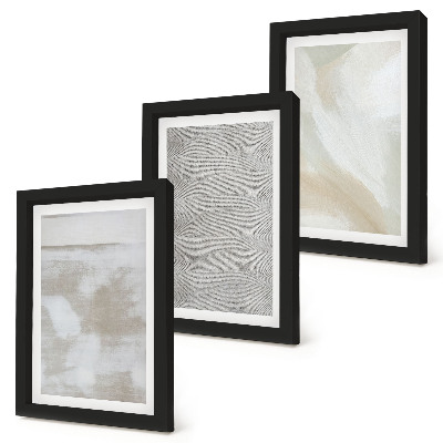 Juego de 3 cuadros decorativos Abstracción en el diseño, texturas de pintura moderna