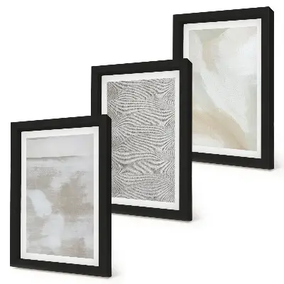 Juego de 3 cuadros decorativos con diseño abstracto de texturas de pintura moderna