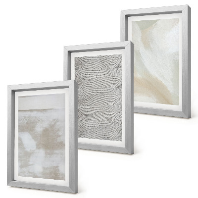 Juego de 3 cuadros decorativos Abstracción en el diseño, texturas de pintura moderna