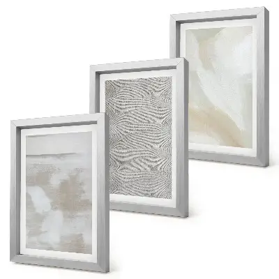 Juego de 3 cuadros decorativos con diseño abstracto de texturas de pintura moderna