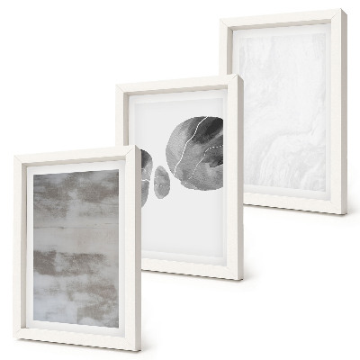 Tríptico enmarcado Formas y estructuras abstractas de estilo moderno