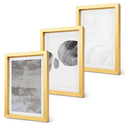Tríptico enmarcado Formas y estructuras abstractas de estilo moderno