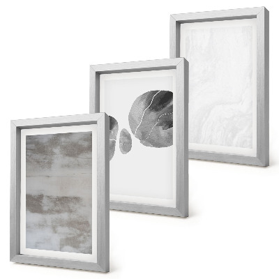 Tríptico enmarcado Formas y estructuras abstractas de estilo moderno