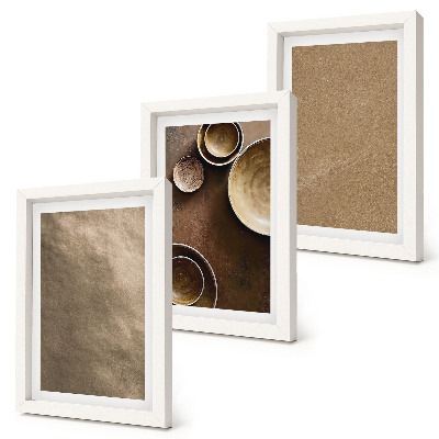 Juego de 3 cuadros decorativos Estructuras de piedra de estilo minimalista moderno