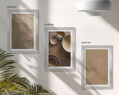Juego de 3 cuadros decorativos Estructuras de piedra de estilo minimalista moderno