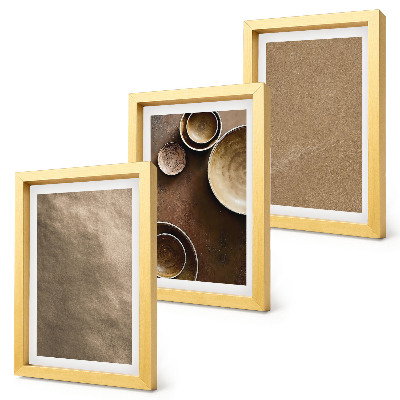 Juego de 3 cuadros decorativos Estructuras de piedra de estilo minimalista moderno