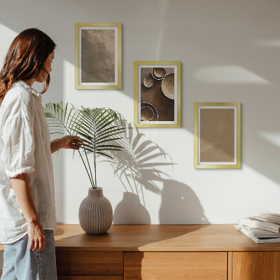 Juego de 3 cuadros decorativos Estructuras de piedra de estilo minimalista moderno