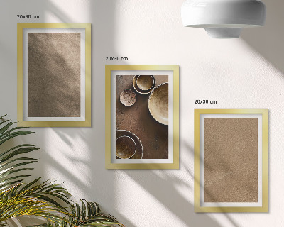 Juego de 3 cuadros decorativos Estructuras de piedra de estilo minimalista moderno