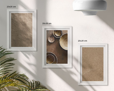 Juego de 3 cuadros decorativos Estructuras de piedra de estilo minimalista moderno