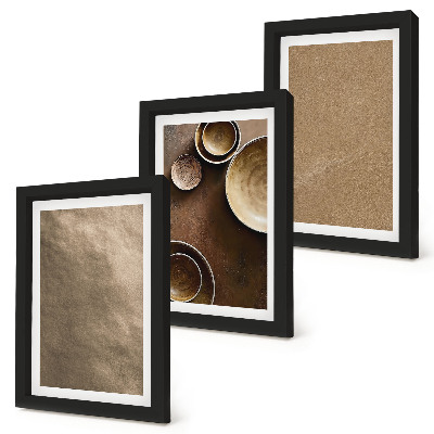 Juego de 3 cuadros decorativos Estructuras de piedra de estilo minimalista moderno