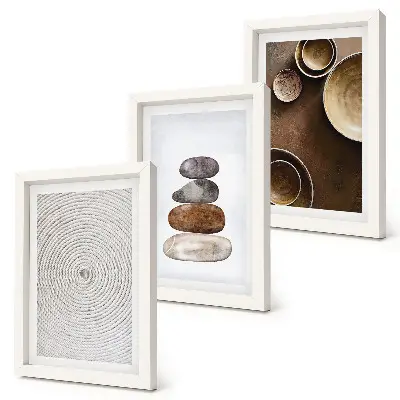 Juego de 3 cuadros decorativos con diseño de texturas de arte moderno