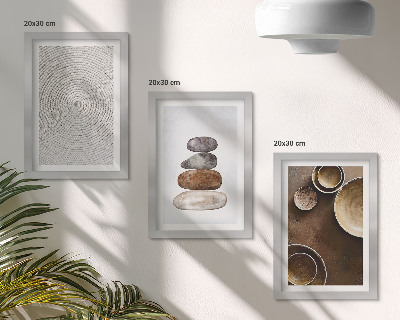 Juego de 3 cuadros decorativos Texturas en el arte del diseño moderno