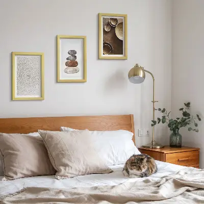 Juego de 3 cuadros decorativos con diseño de texturas de arte moderno