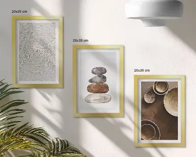 Juego de 3 cuadros decorativos con diseño de texturas de arte moderno