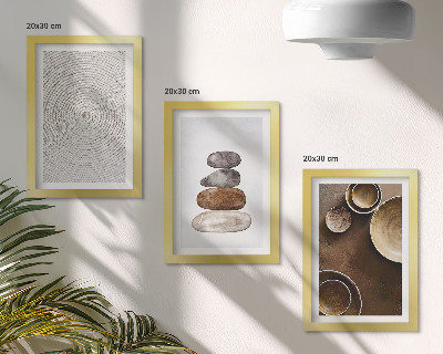 Juego de 3 cuadros decorativos Texturas en el arte del diseño moderno