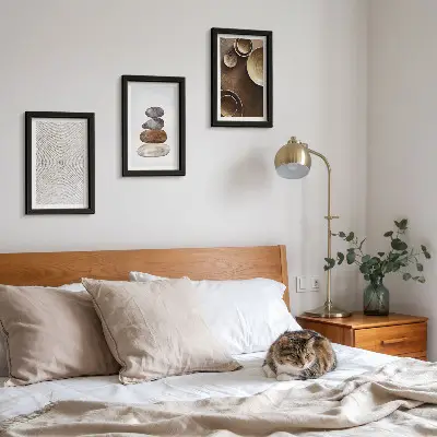 Juego de 3 cuadros decorativos con diseño de texturas de arte moderno