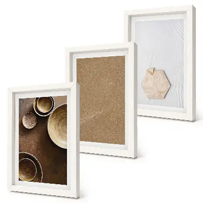 Juego de 3 cuadros decorativos con texturas minimalistas en colores cálidos