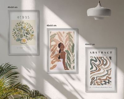 Juego de 3 cuadros Pósteres minimalistas bohemios en tonos pastel