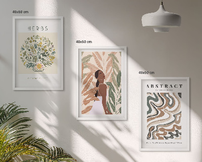 Juego de 3 cuadros Pósteres minimalistas bohemios en tonos pastel