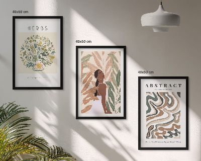 Juego de 3 cuadros Pósteres minimalistas bohemios en tonos pastel