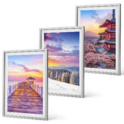 Set de 3 cuadros para salón Paisajes celestes románticos