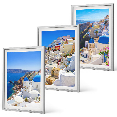 Juego de 3 cuadros Arquitectura paisajística de Oia Santorini