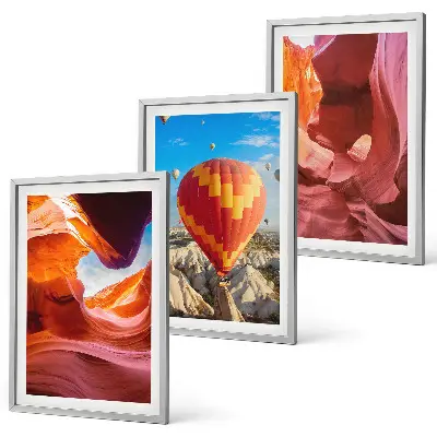 Set de 3 cuadros para salón con diseño de desfiladeros del desierto en globo