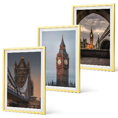 Juego de 3 cuadros Reloj Big Ben del Puente de Londres