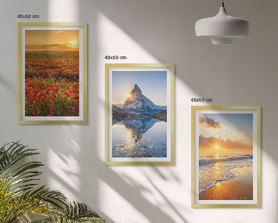 Juego de 3 cuadros Paisajes de montañas y mares en el oeste