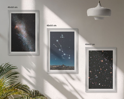 Juego de 3 cuadros Paisajes cósmicos de la estrella de Tauro