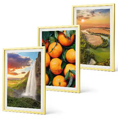 Cascada de Orange Mountain juego de 3 cuadros