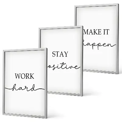 Set de 3 cuadros con frases motivacionales minimalistas