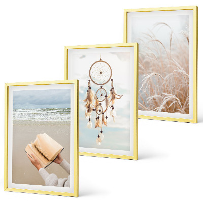 Set de 3 cuadros para salón Paisajes bohemios veraniegos y tranquilos