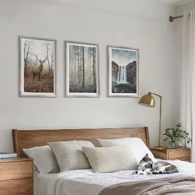 Juego de 3 cuadros paisajes de naturaleza salvaje